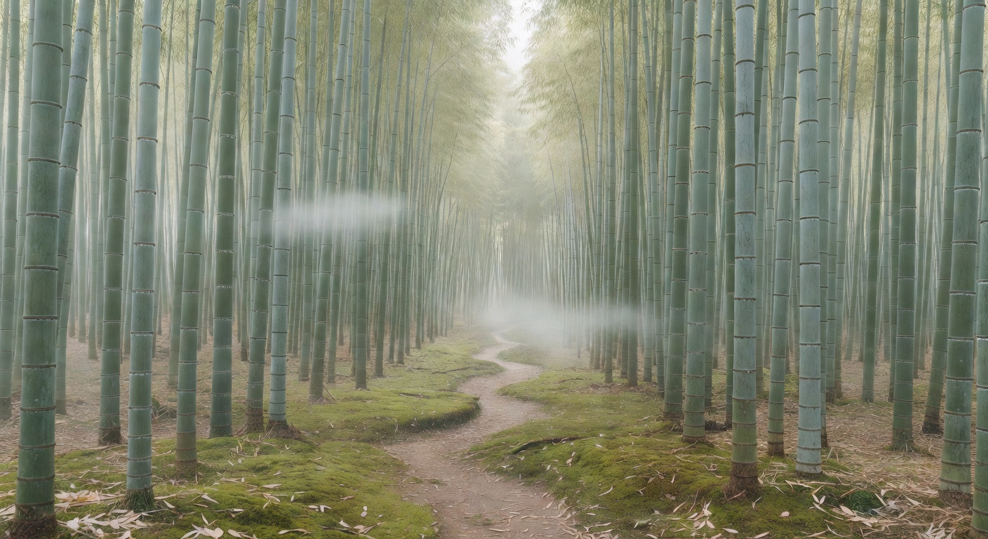 竹林のミニマルな風景