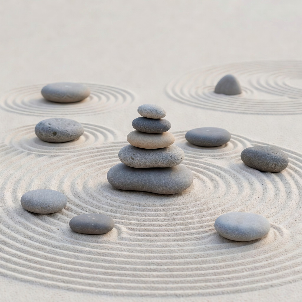 禅の石と瞑想